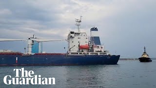 Ukraine Grain Ship Leaves The Port Of Odesa For The First Time Since Russian Invasion