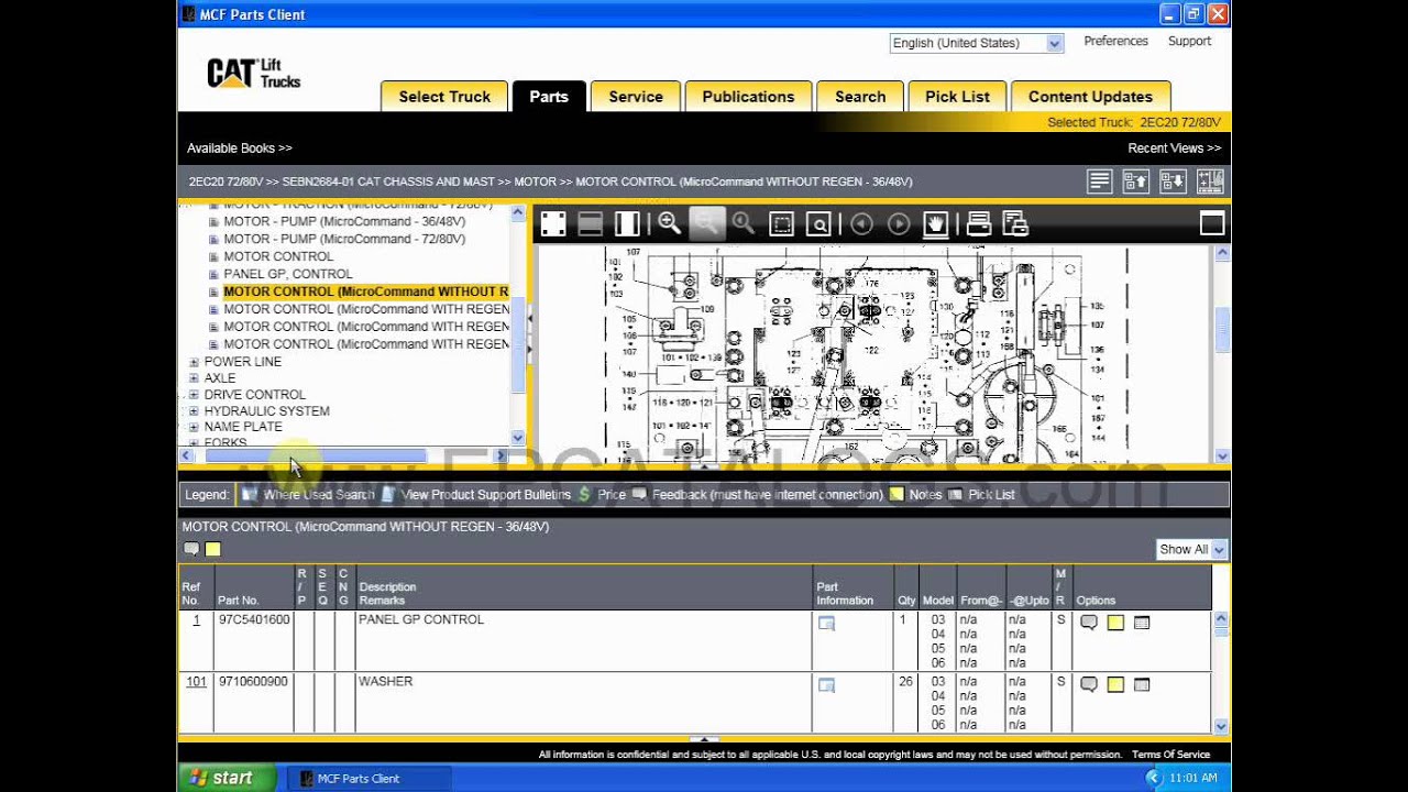 Caterpillar forklift parts catalog - YouTube