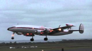 Qantas 'Connie' Super Constellation Takeoff with flames (1080p HD)