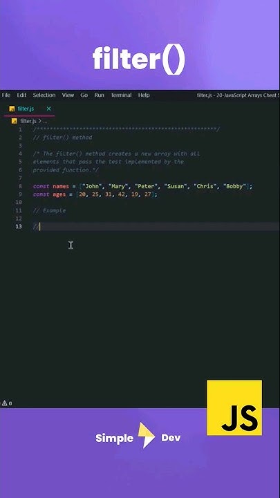 Learn how to Filter() Arrays in Javascript - YouTube