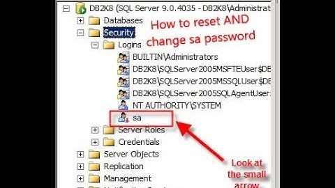 How To Reset AND Change SQL Any User Password..