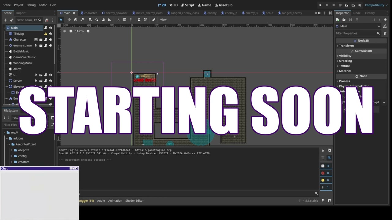 Trying to learn Godot Stream 25