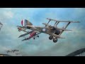 Battle Arras WW1 Sopwith Triplanes Duel German Albatross DII Biplanes