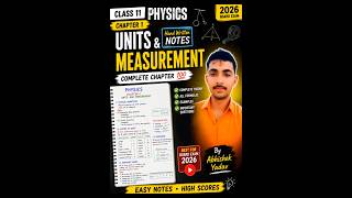 Class 11 Physics Chapter 1 Units &amp; Measurement Handwritten Notes 2026 | Complete Chapter 💯