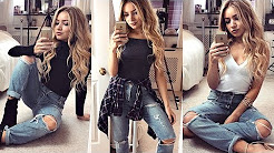1 PAIR OF BOYFRIEND JEANS 4 WAYS! / How I Style Boyfriend Jeans