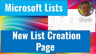 Microsoft List -  New Create List Experience and Layout