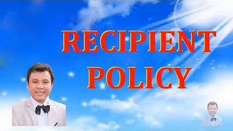 @Technological knowledge | Recipient Policy | Review setting, configuring Recipient Policy