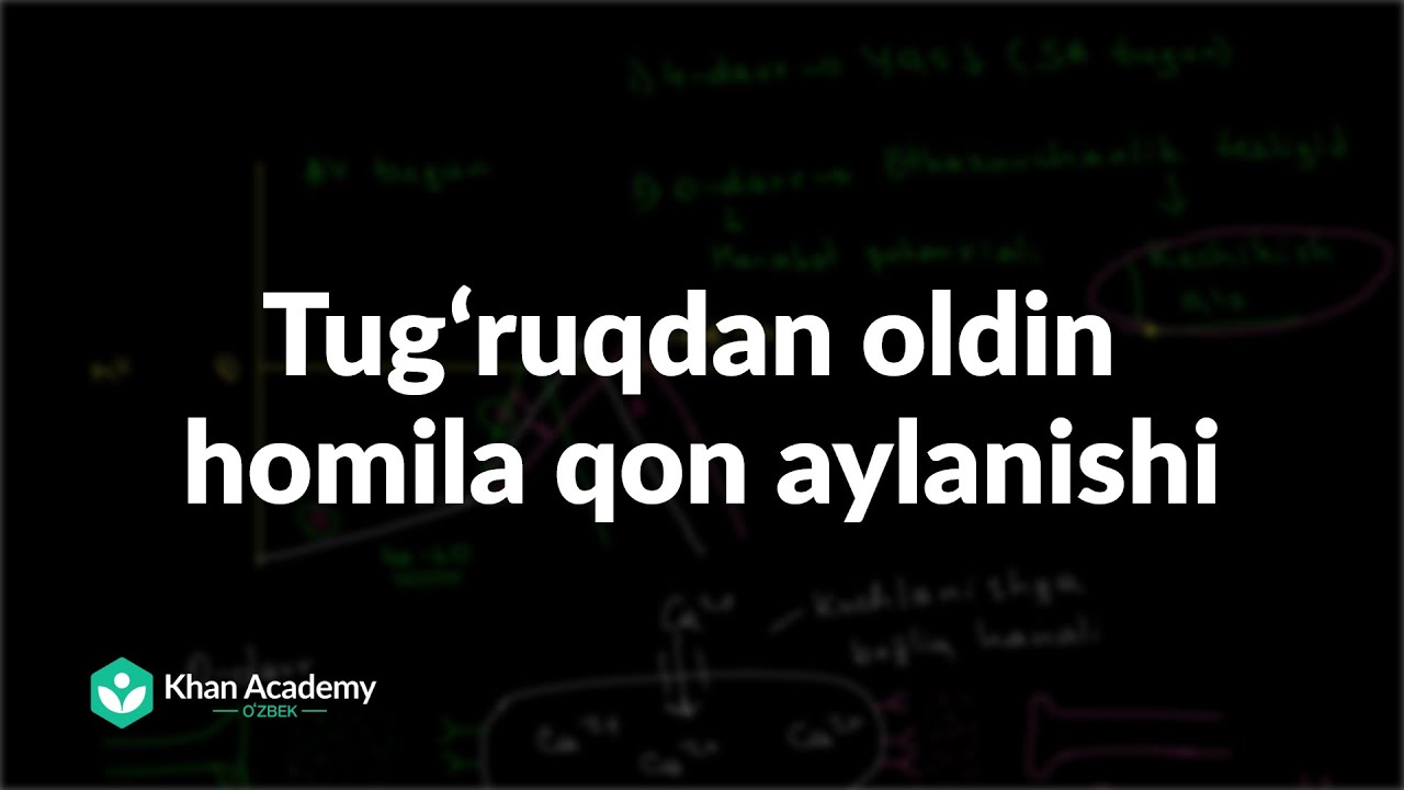 Tugʻruqdan oldin homila qon aylanishi | Homila qon aylanishi | Tibbiyot