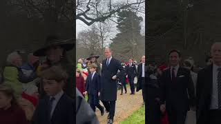 King Charles leads the Sandringham Christmas Service walk for the 1st time with the Royal Family