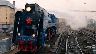 Паровоз П36-032 на Витебском вокзале Санкт-Петербурга 28.04.2021.