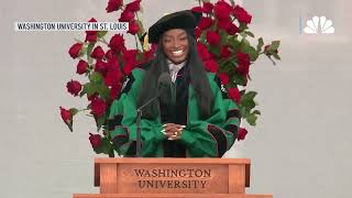 Simone Biles talks Olympics in commencement speech: ‘Being the GOAT was never the goal’