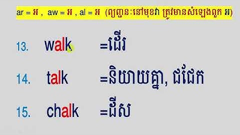 Learn to Spell English for beginners Part 7 explained in Khmer