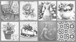 Hey Color by Number Coloring App Pictures Collage Art Loop Fashion Cheesecake Flowers #coloringbook screenshot 5