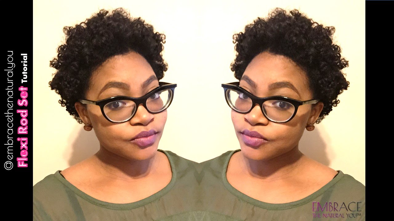 Flexi Rod Set On Short Natural Hair Youtube