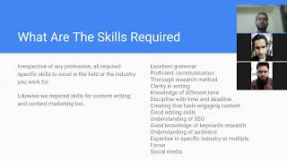 Content Marketing and Content Writing Webinar