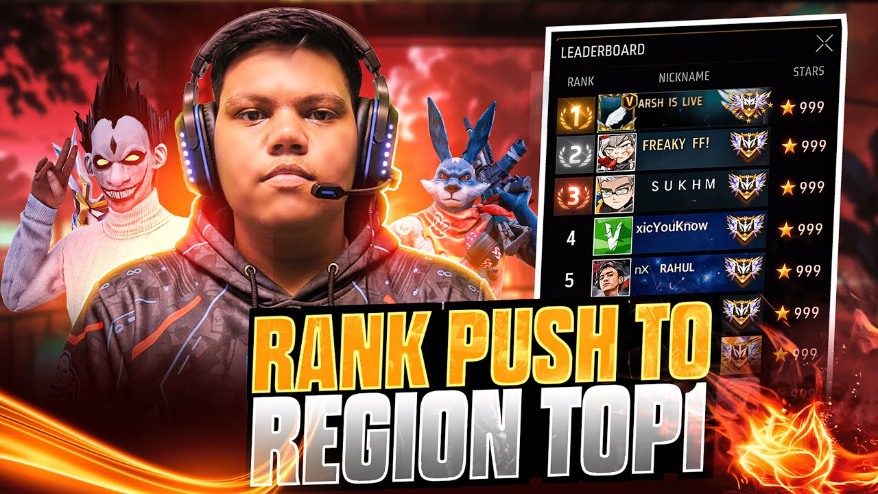 NEW CS RANK SEASON PUSH TO REGION TOP 1 🤯 ARSH IS LIVE 🔥 #freefire # ...