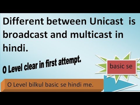 Different between unicast broadcast and multicast in hindi. ||akash bhardwaj