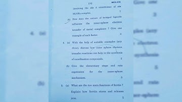 MSc Chemistry question paper🧪📜 (MCH-016) #ignou #exam #inorganic #chemistry  #december2024