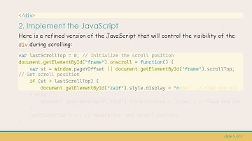How to Hide a Div When Scrolling in JavaScript