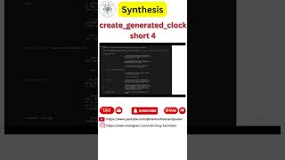 create generated clock | short 4 | create_generated_clock | #sdc #constraints #synthesis #sta
