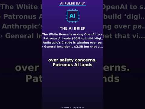 The White House is asking OpenAI to s — AI news today #Shorts