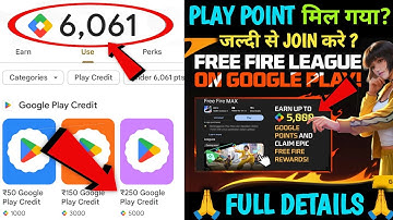 FREE FIRE LEAGUE ON GOOGLE PLAY! EARN UP TO 5000 GOOGLE POINTS| JOIN THE FREE FIRE LEAGUE JOIN FF