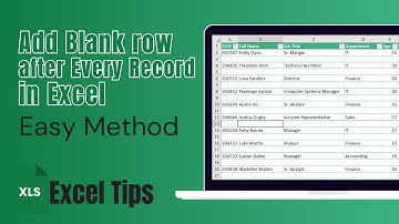Insert a Blank Row Between Each Data Row or Record in Excel Easy Method ||  MS Excel Tricks