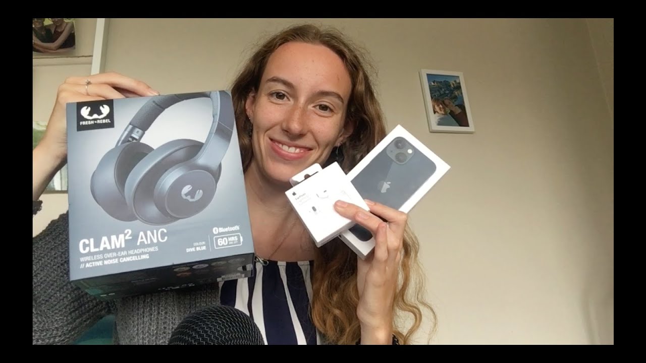 ASMR I Unboxing & Whisper Ramble I Iphone 13 mini + Headset I Dutch (Vlaams)