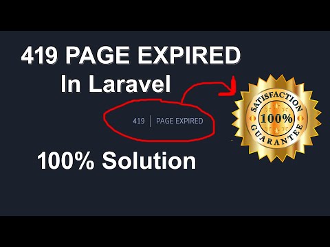 419 PAGE EXPIRED In Laravel Problem Solution Step By Step In Hindi