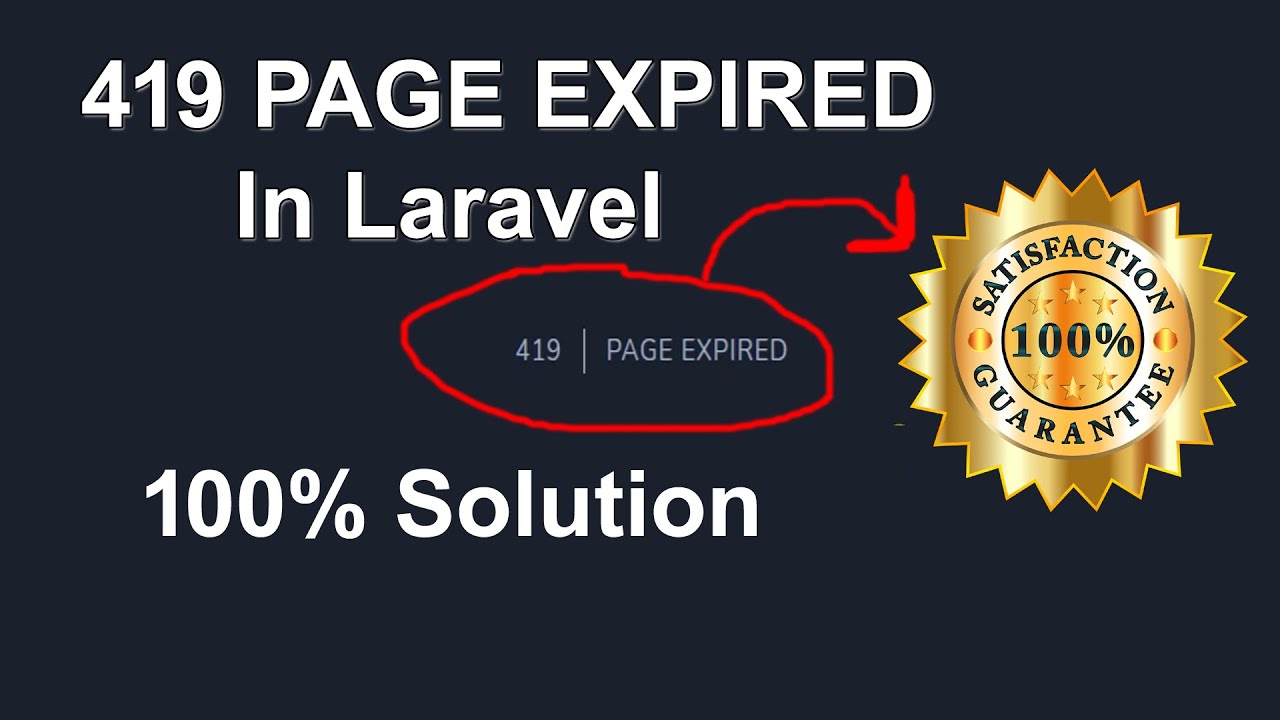 419 Page Expired In Laravel Problem Solution Step By Step In Hindi