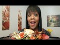 BBQ CHICKEN, HOUSE SALAD AND ITALIAN BREAD #mukbang #food #foodie #eatingshow #letseat