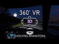 Relaxing Night Drive with Setting Sun - 360 VR [3D Stereoscopic]