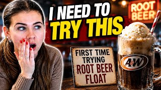 Brit Reacts to British Family's First Time Trying an American Root Beer Float!
