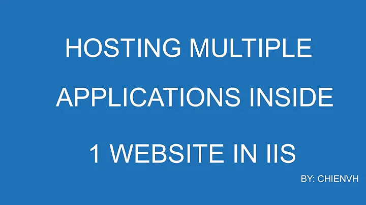 Hosting multiple applications inside a Site in IIS server