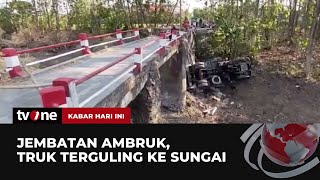 Download lagu Jembatan Ambruk, Truk Terguling ke Sungai yang Mengering | Kabar Hari Ini tvOne