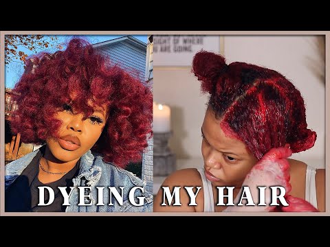 How I Dye My Hair Red/Burgundy WITHOUT Bleach! *Highly Requested* | VLOGMAS DAY 6