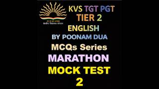 KVS NVS 2026 English Literature Tier 2 | Top MCQs Series #2 | English by Poonam Dua