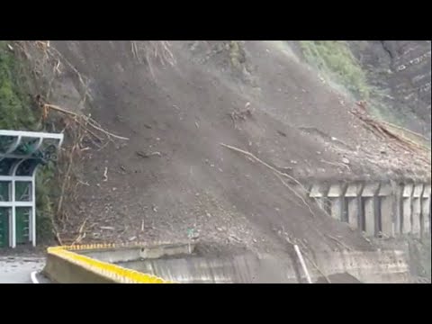 梅蘭明隧道落石不斷掩蓋隧道口，復興里進出交通受阻