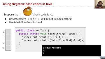 Hashing, Video 7   Hash Tables in Java