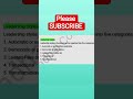Types of Leadership or Leadership Style #shorts #shortvideo