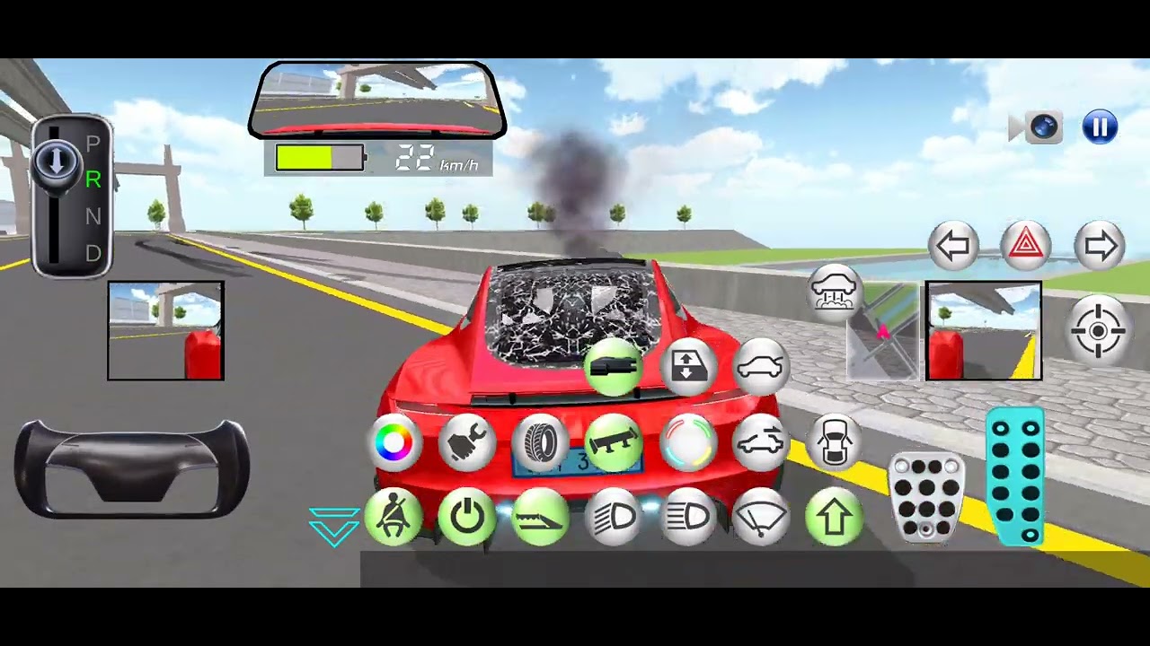 총으로 AI자동차 다 날려보기 #3D운전교실