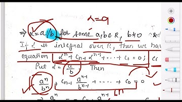 Field of Quotients| integrally closed |Unit-4 |Algebraic number theory