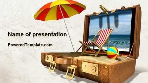 Summer Vacation Memories PowerPoint Template by PoweredTemplate.com