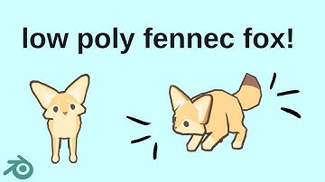 Low Poly Fennec Fox! | Blender 3.1 Timelapse