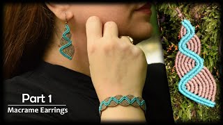 DIY Macrame Jewelry Set | Matching Earrings & Bracelet | Part 1 Profile