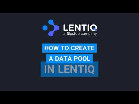 How to create a data pool in Lentiq