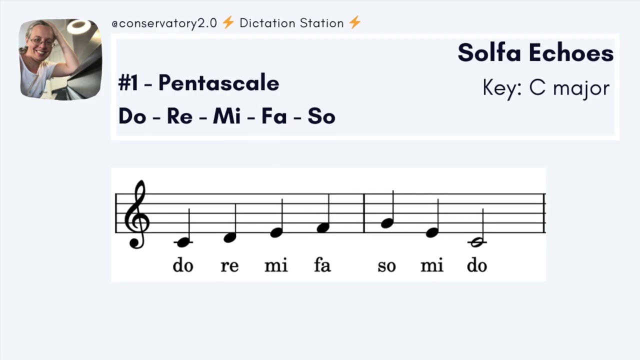 Beginner Sight-Singing Practice #1 | Solfege Echo Dictations (Movable Do)