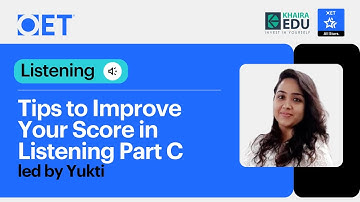 Class with Khaira EDU: OET Listening- Tips to Improve Your Score in Listening Part C
