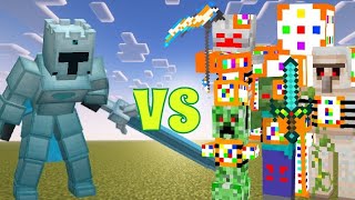 Ice Warrior VS Commanded Possession bosses(Minecraft Mob Battle)