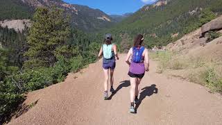 18 miles 4,500' of Vert. 3 Mountain Tops! Trail running near Colorado Springs, CO. The views...Wow!!